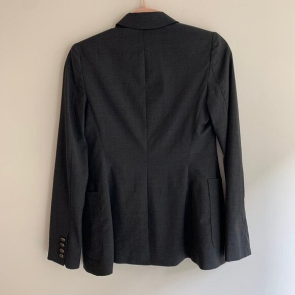 Aritzia Talula Exeter Boyfriend Blazer Wool Long Sleeve Button Front Grey size 2 - Picture 9 of 11